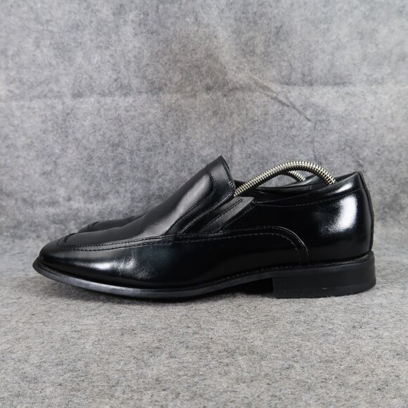 Stacy Adams Shoes Mens 10.5 Loafer Dress Formal Black Slip On Square Toe Classic - Picture 4 of 15